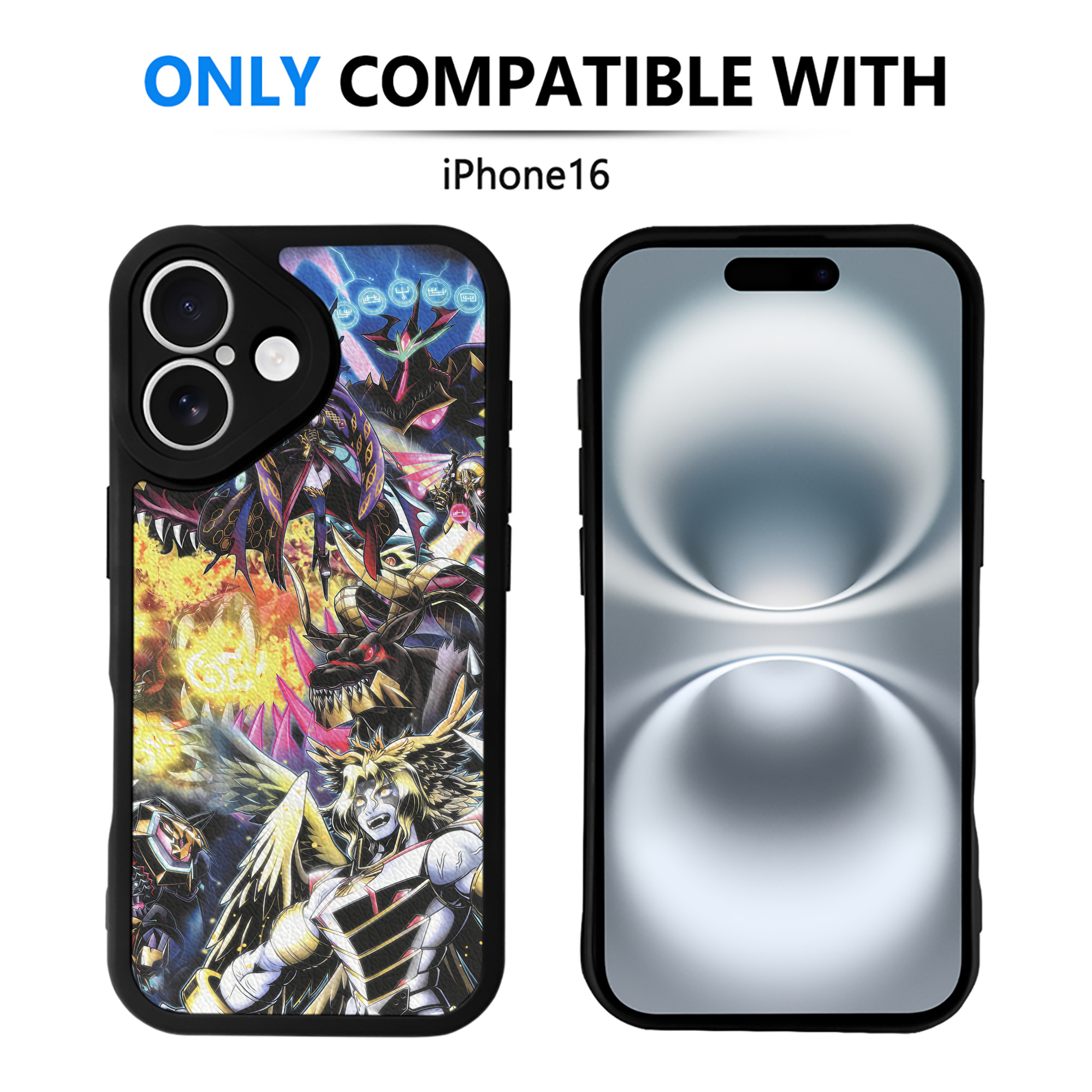 （画像用） Digimon デジタルモンスター/デジモン 【iPhone 16シリーズ対応】シリコンスマホケース（レザー調） 材質：シリコン